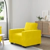Sofa-kėdė, geltona, 100x77x82 cm, aksomas