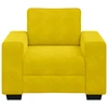 Sofa-kėdė, geltona, 100x77x82 cm, aksomas