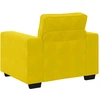 Sofa-kėdė, geltona, 100x77x82 cm, aksomas