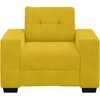 Sofa-kėdė, geltona, 100x78x80 cm, aksomas