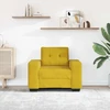 Sofa-kėdė, geltona, 100x78x80 cm, aksomas