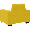 Sofa-kėdė, geltona, 100x78x80 cm, aksomas