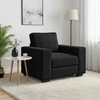 Sofa-kėdė, juoda, 100x77x82 cm, aksomas