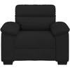 Sofa-kėdė, juoda, 100x81x84 cm, audinys