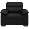 Sofa-kėdė, juoda, 100x81x84 cm, dirbtinė oda