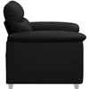Sofa-kėdė, juoda, 100x81x84 cm, dirbtinė oda