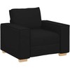 Sofa-kėdė, juoda, 100x78x84 cm, audinys