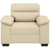 Sofa-kėdė, kreminės spalvos, 100x81x84 cm, audinys