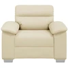 Sofa-kėdė, kreminės spalvos, 100x81x84 cm, dirbtinė oda