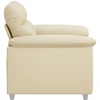 Sofa-kėdė, kreminės spalvos, 100x81x84 cm, dirbtinė oda