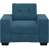 Sofa-kėdė, mėlyna, 100x78x80 cm, aksomas