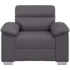 Sofa-kėdė, pilka, 100x81x84 cm, dirbtinė oda
