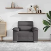 Sofa-kėdė, pilka, 100x81x84 cm, dirbtinė oda