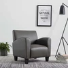 Fotelis Sofa kėdė, pilkos spalvos, dirbtinė oda
