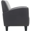 Fotelis Sofa kėdė, pilkos spalvos, dirbtinė oda