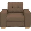 Sofa-kėdė, ruda, 100x78x80 cm, audinys