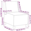 Modulinis sofa vienetas be rankų 2 pcs Ruda 55 x 74 x 82 cm