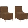 Modulinis sofa vienetas be rankų 2 pcs Ruda 55 x 74 x 82 cm