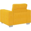 Sofa-kėdė, šviesiai geltona, 100x77x82 cm, velvetas, audinys