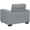 Sofa-kėdė, šviesiai pilka, 100x77x82 cm, audinys