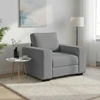 Sofa-kėdė, šviesiai pilka, 100x77x82 cm, audinys