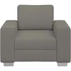 Sofa-kėdė, šviesiai pilka, 100x77x82 cm, velvetas, audinys