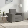 Sofa-kėdė, šviesiai pilka, 100x77x82 cm, velvetas, audinys