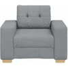 Sofa-kėdė, šviesiai pilka, 100x78x80 cm, audinys