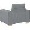 Sofa-kėdė, šviesiai pilka, 100x78x80 cm, audinys