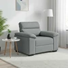 Sofa-kėdė, šviesiai pilka, 100x81x84 cm, audinys