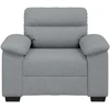 Sofa-kėdė, šviesiai pilka, 100x81x84 cm, audinys