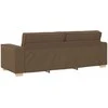 Trivietė sofa, ruda, 180 cm, audinys