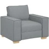 Sofa-kėdė, šviesiai pilka, 100x78x84 cm, audinys