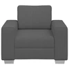 Sofa-kėdė, tamsiai pilka, 100x77x82 cm, velvetas, audinys