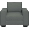 Sofa-kėdė, tamsiai pilka, 100x77x82 cm, audinys