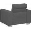 Sofa-kėdė, tamsiai pilka, 100x77x82 cm, velvetas, audinys