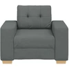 Sofa-kėdė, tamsiai pilka, 100x78x80 cm, audinys