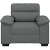 Sofa-kėdė, tamsiai pilka, 100x81x84 cm, audinys