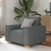 Sofa-kėdė, tamsiai pilka, 100x78x84 cm, audinys