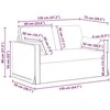 Sofa Kreminė 138 x 78 x 80 cm Metalas