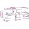 Sofa Kreminė 245 x 138 x 80 cm audinys