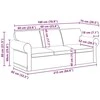 Sofa Kreminė 215 x 82 x 80 cm Metalas