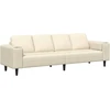 Sofa Kreminė 250 x 77 x 76 cm Kordūrinis audinys
