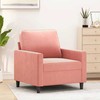 Sofa Krėslas, rožinės spalvos, 60cm, aksomas
