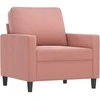 Sofa Krėslas, rožinės spalvos, 60cm, aksomas