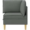 Kampinė Sofa su Saugykla Tamsiai pilka Audinys