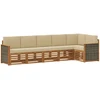 Sofa Lauko sofos komplektas 5 vnt. Natūrali