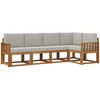 Sofa Lauko sofos komplektas 5 vnt. Natūrali ir šviesiai pilka