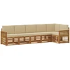Sofa Lauko sofos komplektas 5 vnt. Natūrali