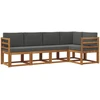Sofa Lauko sofos komplektas 5 vnt. Natūralus ir antracitas